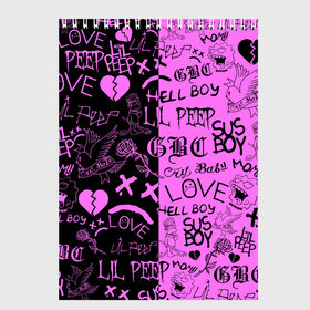 Скетчбук с принтом LIL PEEP LOGOBOMBING BLACK PINK в Петрозаводске, 100% бумага
 | 48 листов, плотность листов — 100 г/м2, плотность картонной обложки — 250 г/м2. Листы скреплены сверху удобной пружинной спиралью | Тематика изображения на принте: lil peep | lil prince | pink | зарубежная музыка | лил пип | маленький принц