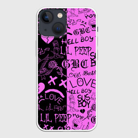 Чехол для iPhone 13 mini с принтом LIL PEEP LOGOBOMBING BLACK PINK в Петрозаводске,  |  | lil peep | lil prince | pink | зарубежная музыка | лил пип | маленький принц