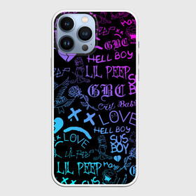 Чехол для iPhone 13 Pro Max с принтом LIL PEEP NEON | ЛИЛ ПИП НЕОН в Петрозаводске,  |  | Тематика изображения на принте: lil peep | lil prince | pink | зарубежная музыка | лил пип | маленький принц