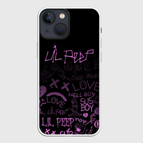 Чехол для iPhone 13 mini с принтом LIL PEEP в Петрозаводске,  |  | lil peep | lil prince | pink | зарубежная музыка | лил пип | маленький принц