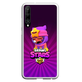 Чехол для Honor P30 с принтом brawl stars sandy в Петрозаводске, Силикон | Область печати: задняя сторона чехла, без боковых панелей | brawl stars | brawl stars sandy | legendary brawler | leon | leon shark | sandy | shark | stars | акула | бравл стар сэнди | леон акула | сенди | сэнди