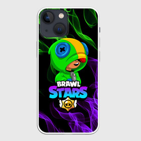 Чехол для iPhone 13 mini с принтом BRAWL STARS LEON в Петрозаводске,  |  | bibi | brawl stars | crow | el brown | leon | leon shark | max | sally leon | shark | stars | werewolf | акула | биби | ворон | леон | оборотень