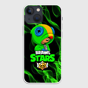 Чехол для iPhone 13 mini с принтом BRAWL STARS LEON   ЛЕОН в Петрозаводске,  |  | bibi | brawl stars | crow | el brown | leon | leon shark | max | sally leon | shark | stars | werewolf | акула | биби | ворон | леон | оборотень