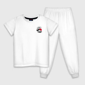 Детская пижама хлопок с принтом Великая Японская волна в Петрозаводске, 100% хлопок |  брюки и футболка прямого кроя, без карманов, на брюках мягкая резинка на поясе и по низу штанин
 | 