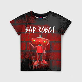 Детская футболка 3D с принтом Bad Robot в Петрозаводске, 100% гипоаллергенный полиэфир | прямой крой, круглый вырез горловины, длина до линии бедер, чуть спущенное плечо, ткань немного тянется | bad robot | кино | кинокомпания | остаться в живых | стартрек: возмездие