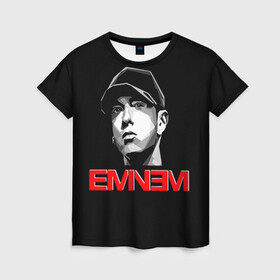 Женская футболка 3D с принтом Eminem в Петрозаводске, 100% полиэфир ( синтетическое хлопкоподобное полотно) | прямой крой, круглый вырез горловины, длина до линии бедер | eminem | evil | ken kaniff | marshall bruce mathers iii | mm | rap | slim shady | маршалл брюс мэтерс iii | рэп | рэп рок | хип хоп | хорроркор | эминем