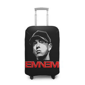 Чехол для чемодана 3D с принтом Eminem в Петрозаводске, 86% полиэфир, 14% спандекс | двустороннее нанесение принта, прорези для ручек и колес | eminem | evil | ken kaniff | marshall bruce mathers iii | mm | rap | slim shady | маршалл брюс мэтерс iii | рэп | рэп рок | хип хоп | хорроркор | эминем