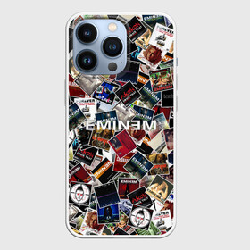 Чехол для iPhone 13 Pro с принтом Дискография EMINEM в Петрозаводске,  |  | Тематика изображения на принте: discography | rap | альбом | обложка | паттрен | рэп | рэпер | эминем