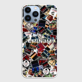 Чехол для iPhone 13 Pro Max с принтом Дискография EMINEM в Петрозаводске,  |  | discography | rap | альбом | обложка | паттрен | рэп | рэпер | эминем