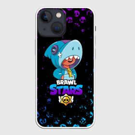 Чехол для iPhone 13 mini с принтом BRAWL STARS LEON SHARK. в Петрозаводске,  |  | bib | brawl stars | colt | crow | el brown | leon | leon shark | max | moba | sally leon | shark | акула | берли | биби | бравл старс | браун | ворон | жанр | игра | кольт | леон | леон акула | макс | нита | шелли