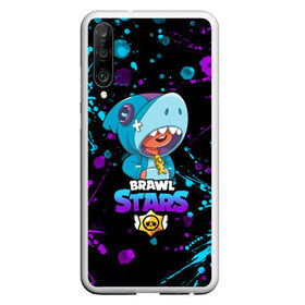 Чехол для Honor P30 с принтом BRAWL STARS LEON SHARK в Петрозаводске, Силикон | Область печати: задняя сторона чехла, без боковых панелей | bib | brawl stars | colt | crow | leon | leon shark | max | moba | sally leon | shark | акула | берли | биби | бравл старс | ворон | жанр | игра | кольт | леон | леон акула | ма | нита | шелли