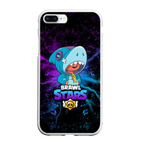 Чехол для iPhone 7Plus/8 Plus матовый с принтом BRAWL STARS LEON SHARK в Петрозаводске, Силикон | Область печати: задняя сторона чехла, без боковых панелей | bib | brawl stars | colt | crow | leon | leon shark | max | moba | sally leon | shark | акула | берли | биби | бравл старс | ворон | жанр | игра | кольт | леон | леон акула | ма | нита | шелли