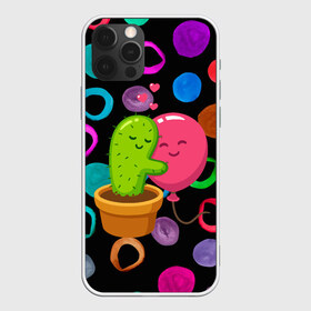 Чехол для iPhone 12 Pro Max с принтом Влюбленные кактус и шарик в Петрозаводске, Силикон |  | 14 февраля | iloveyou | влюбленным | день влюбленных | люблю | люблю тебя | любовь | милая | милота | милый | нежность | признание | признание в любви | сердечко | сердце
