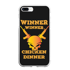 Чехол для iPhone 7Plus/8 Plus матовый с принтом Winner Chicken Dinner в Петрозаводске, Силикон | Область печати: задняя сторона чехла, без боковых панелей | Тематика изображения на принте: asia | battle | chicken | dinner | duo | epic | guide | lucky | map | miramar | mobile | mortal | pro | royale | solo | winner | битва | лут | пабг | пубг | стрим | топ