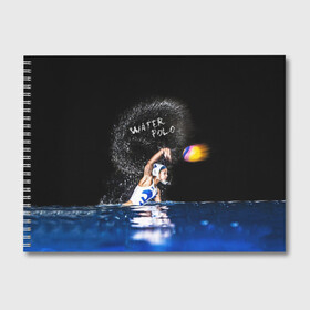 Альбом для рисования с принтом Water polo в Петрозаводске, 100% бумага
 | матовая бумага, плотность 200 мг. | Тематика изображения на принте: polo | water polo | вода | водное поло | водный спорт | плавание | пловец | поло | спорт