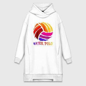 Платье-худи хлопок с принтом Мяч для водного поло в Петрозаводске,  |  | polo | water polo | вода | водное поло | водный спорт | плавание | пловец | поло | спорт