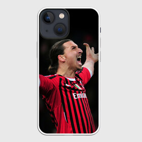 Чехол для iPhone 13 mini с принтом Златан Ибрагимович в Петрозаводске,  |  | ac milan | champions | football | ibragimovich | ibrahimovic | milan | soccer | uefa | world cup | златан | златан ибрагимович | ибрагимович | лига чемпионов | милан | форма | футбол