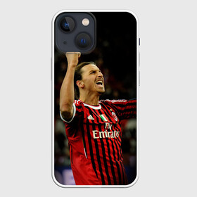 Чехол для iPhone 13 mini с принтом Златан Ибрагимович в Петрозаводске,  |  | ac milan | champions | football | ibragimovich | ibrahimovic | milan | soccer | uefa | world cup | златан | златан ибрагимович | ибрагимович | лига чемпионов | милан | форма | футбол