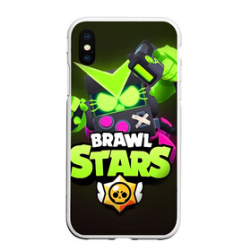 Чехол для iPhone XS Max матовый с принтом BRAWL STARS VIRUS 8 BIT в Петрозаводске, Силикон | Область печати: задняя сторона чехла, без боковых панелей | 8 bit | brawl stars | бравл старс