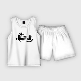 Детская пижама с шортами хлопок с принтом Handball lettering в Петрозаводске,  |  | hand ball | handball | play | игра | игра в ганбол | игра с мячом | мяч | руки | футбол