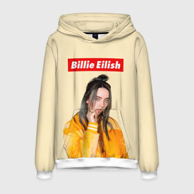 Мужская толстовка 3D с принтом BILLIE EILISH в Петрозаводске, 100% полиэстер | двухслойный капюшон со шнурком для регулировки, мягкие манжеты на рукавах и по низу толстовки, спереди карман-кенгуру с мягким внутренним слоем. | be | billie | billie eilish | blohsh | ghoul | билли | билли айлиш