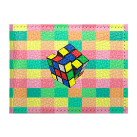 Обложка для студенческого билета с принтом Кубик Рубика в Петрозаводске, натуральная кожа | Размер: 11*8 см; Печать на всей внешней стороне | Тематика изображения на принте: игра | интеллект | куб | кубик | рубик | ум