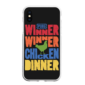 Чехол для iPhone XS Max матовый с принтом Winner Chicken Dinner в Петрозаводске, Силикон | Область печати: задняя сторона чехла, без боковых панелей | asia | battle | chicken | dinner | duo | epic | guide | lucky | map | miramar | mobile | mortal | pro | royale | solo | winner | битва | лут | пабг | пубг | стрим | топ