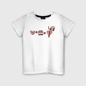 Детская футболка хлопок с принтом NUTELLA в Петрозаводске, 100% хлопок | круглый вырез горловины, полуприлегающий силуэт, длина до линии бедер | 14 февраля | антивалентин | день святого  валентина | любовь | подарок