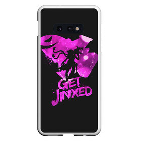 Чехол для Samsung S10E с принтом Get Jinxed в Петрозаводске, Силикон | Область печати: задняя сторона чехла, без боковых панелей | jinx | kda | league | lol | moba | pentakill | riot | rise | rus | skins | варвик | варус | воин | легенд | лига | лол | маг | стрелок | танк | чемпион