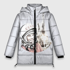 Женская зимняя куртка 3D с принтом Юрий Гагарин космический свет в Петрозаводске, верх — 100% полиэстер; подкладка — 100% полиэстер; утеплитель — 100% полиэстер | длина ниже бедра, силуэт Оверсайз. Есть воротник-стойка, отстегивающийся капюшон и ветрозащитная планка. 

Боковые карманы с листочкой на кнопках и внутренний карман на молнии | 12 апреля | апрель | астронавт | восток | гагарин | день | космонавт | космонавтики | космофест | купить | летчик космонавт | май | первый | принт | россия | русский | с космонавтом | с принтом | ссср