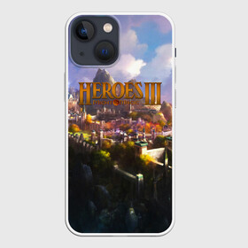 Чехол для iPhone 13 mini с принтом HEROES 3 в Петрозаводске,  |  | angel | armor | artwork | creature | dragon | fantasy | fantasy art | game | griffin | heroes | heroes maps | heroes of might and magic | knight | might and magic | sword | warriors | weapon | wings | герои