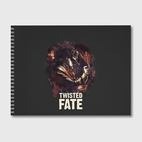 Альбом для рисования с принтом Twisted Fate в Петрозаводске, 100% бумага
 | матовая бумага, плотность 200 мг. | jinx | kda | league | lol | moba | pentakill | riot | rise | rus | skins | варвик | варус | воин | легенд | лига | лол | маг | стрелок | танк | чемпион