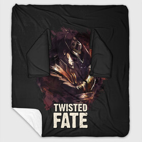 Плед с рукавами с принтом Twisted Fate в Петрозаводске, 100% полиэстер | Закругленные углы, все края обработаны. Ткань не мнется и не растягивается. Размер 170*145 | Тематика изображения на принте: jinx | kda | league | lol | moba | pentakill | riot | rise | rus | skins | варвик | варус | воин | легенд | лига | лол | маг | стрелок | танк | чемпион