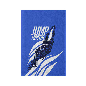 Обложка для паспорта матовая кожа с принтом Jump master в Петрозаводске, натуральная матовая кожа | размер 19,3 х 13,7 см; прозрачные пластиковые крепления | cliff diving | dive | diving | swimming | плавание | прыжки в воду | спорт