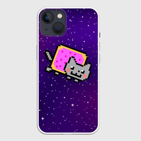 Чехол для iPhone 13 с принтом Nyan Cat в Петрозаводске,  |  | cat | meme | nyan cat | space | youtube | животное | звезды | интернет | космос | кошка | мем | прикол | радуга | юмор | ютуб