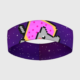 Повязка на голову 3D с принтом Nyan Cat в Петрозаводске,  |  | Тематика изображения на принте: cat | meme | nyan cat | space | youtube | животное | звезды | интернет | космос | кошка | мем | прикол | радуга | юмор | ютуб