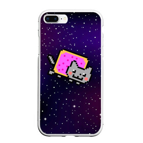 Чехол для iPhone 7Plus/8 Plus матовый с принтом Nyan Cat в Петрозаводске, Силикон | Область печати: задняя сторона чехла, без боковых панелей | cat | meme | nyan cat | space | youtube | животное | звезды | интернет | космос | кошка | мем | прикол | радуга | юмор | ютуб