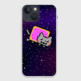 Чехол для iPhone 13 mini с принтом Nyan Cat в Петрозаводске,  |  | cat | meme | nyan cat | space | youtube | животное | звезды | интернет | космос | кошка | мем | прикол | радуга | юмор | ютуб
