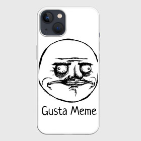 Чехол для iPhone 13 с принтом Gusta Meme в Петрозаводске,  |  | gusta memes. meme. мемы | me | густа мем. смешные ли | ми | мне | нравится