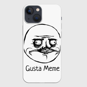 Чехол для iPhone 13 mini с принтом Gusta Meme в Петрозаводске,  |  | Тематика изображения на принте: gusta memes. meme. мемы | me | густа мем. смешные ли | ми | мне | нравится