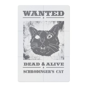 Магнитный плакат 2Х3 с принтом schrodingers cat в Петрозаводске, Полимерный материал с магнитным слоем | 6 деталей размером 9*9 см | cat | dead | schrodingers cat | wanted | кот | кот шредингера | котик | котэ | розыск
