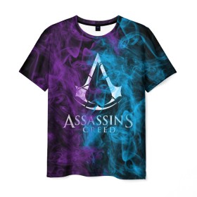 Мужская футболка 3D с принтом Assassins Creed в Петрозаводске, 100% полиэфир | прямой крой, круглый вырез горловины, длина до линии бедер | Тематика изображения на принте: mmorpg | rogue | асасин | асассин | ассасин крид | ассассин