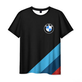 Мужская футболка 3D с принтом BMW в Петрозаводске, 100% полиэфир | прямой крой, круглый вырез горловины, длина до линии бедер | bmw | bmw performance | m | motorsport | performance | бмв | моторспорт