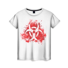 Женская футболка 3D с принтом Plague Inc. в Петрозаводске, 100% полиэфир ( синтетическое хлопкоподобное полотно) | прямой крой, круглый вырез горловины, длина до линии бедер | 2019 | biohazard | china | game | ncov | plague | virus | warning | вирус | игра | китай