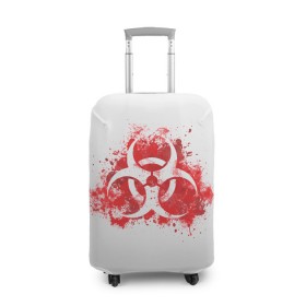 Чехол для чемодана 3D с принтом Plague Inc. в Петрозаводске, 86% полиэфир, 14% спандекс | двустороннее нанесение принта, прорези для ручек и колес | 2019 | biohazard | china | game | ncov | plague | virus | warning | вирус | игра | китай