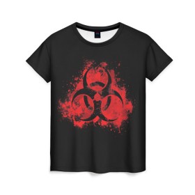 Женская футболка 3D с принтом Plague Inc. в Петрозаводске, 100% полиэфир ( синтетическое хлопкоподобное полотно) | прямой крой, круглый вырез горловины, длина до линии бедер | 2019 | biohazard | china | game | ncov | plague | virus | warning | вирус | игра | китай