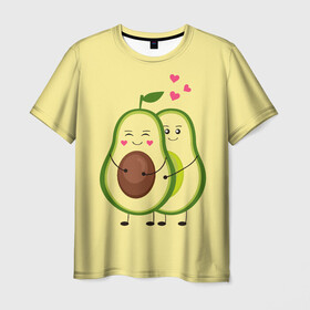 Мужская футболка 3D с принтом Влюбленные Веганы Авокадо в Петрозаводске, 100% полиэфир | прямой крой, круглый вырез горловины, длина до линии бедер | 14 февраля | avocado | based | plant | vegan | авокадо | валентина | веган | влюбленный | день | диета | для девочек | для фитнеса | женская | зож | кето | кето диета | купить | мужская | с авокадо | с принтом | фитнес
