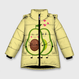 Зимняя куртка для девочек 3D с принтом Влюбленные Веганы Авокадо в Петрозаводске, ткань верха — 100% полиэстер; подклад — 100% полиэстер, утеплитель — 100% полиэстер. | длина ниже бедра, удлиненная спинка, воротник стойка и отстегивающийся капюшон. Есть боковые карманы с листочкой на кнопках, утяжки по низу изделия и внутренний карман на молнии. 

Предусмотрены светоотражающий принт на спинке, радужный светоотражающий элемент на пуллере молнии и на резинке для утяжки. | Тематика изображения на принте: 14 февраля | avocado | based | plant | vegan | авокадо | валентина | веган | влюбленный | день | диета | для девочек | для фитнеса | женская | зож | кето | кето диета | купить | мужская | с авокадо | с принтом | фитнес