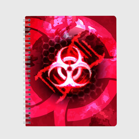 Тетрадь с принтом Plague Inc LC (Oko) в Петрозаводске, 100% бумага | 48 листов, плотность листов — 60 г/м2, плотность картонной обложки — 250 г/м2. Листы скреплены сбоку удобной пружинной спиралью. Уголки страниц и обложки скругленные. Цвет линий — светло-серый
 | Тематика изображения на принте: авторская | вирус | знаки | игры | интересная | каракули | круг | лабиринт | линии | мозаика | необычная | око | символы | страшная | туннель | черная | эпидемия