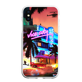 Чехол для iPhone XS Max матовый с принтом GTA VICE CITY в Петрозаводске, Силикон | Область печати: задняя сторона чехла, без боковых панелей | grand theft auto 2 | grand theft auto 3 | grand theft auto v | grand theft auto: san andreas | grand theft auto: vice city | gta 5 | gta online | gta v | город | игры